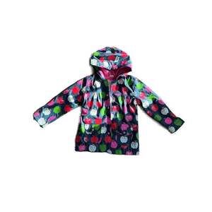 Hatley Girls' Orchard Apple Teal Pink Hooded Raincoat